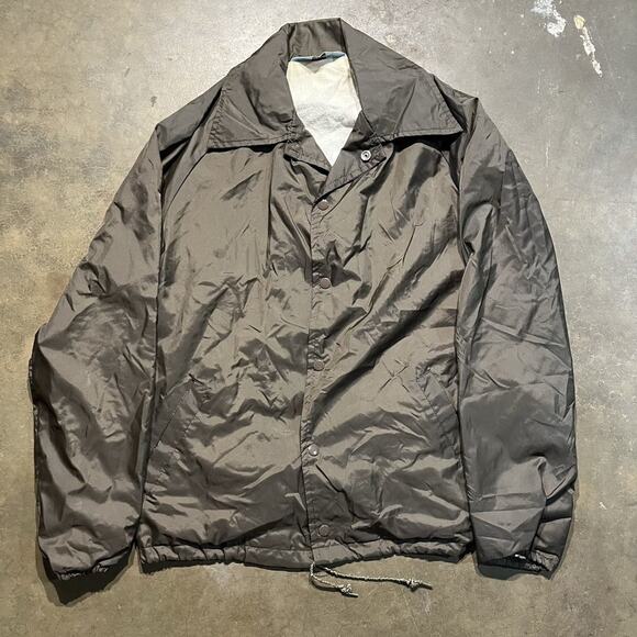 Vintage 70s Amerex Sport Series Brown Nylon Bomber Jacket - Picture 1 of 3